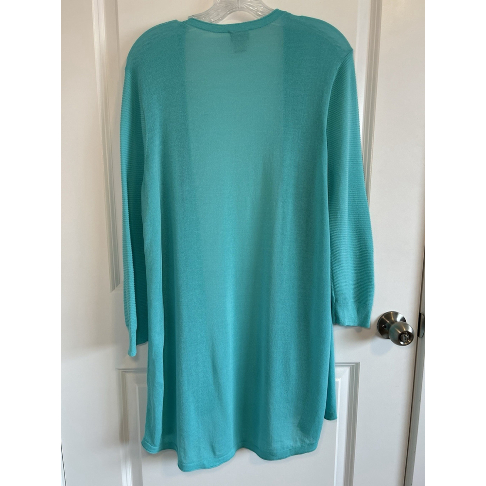 Chico's Cardigan & Shell Twinset Spring Green Lightweight Sz 2 Large - Picture 3 of 16